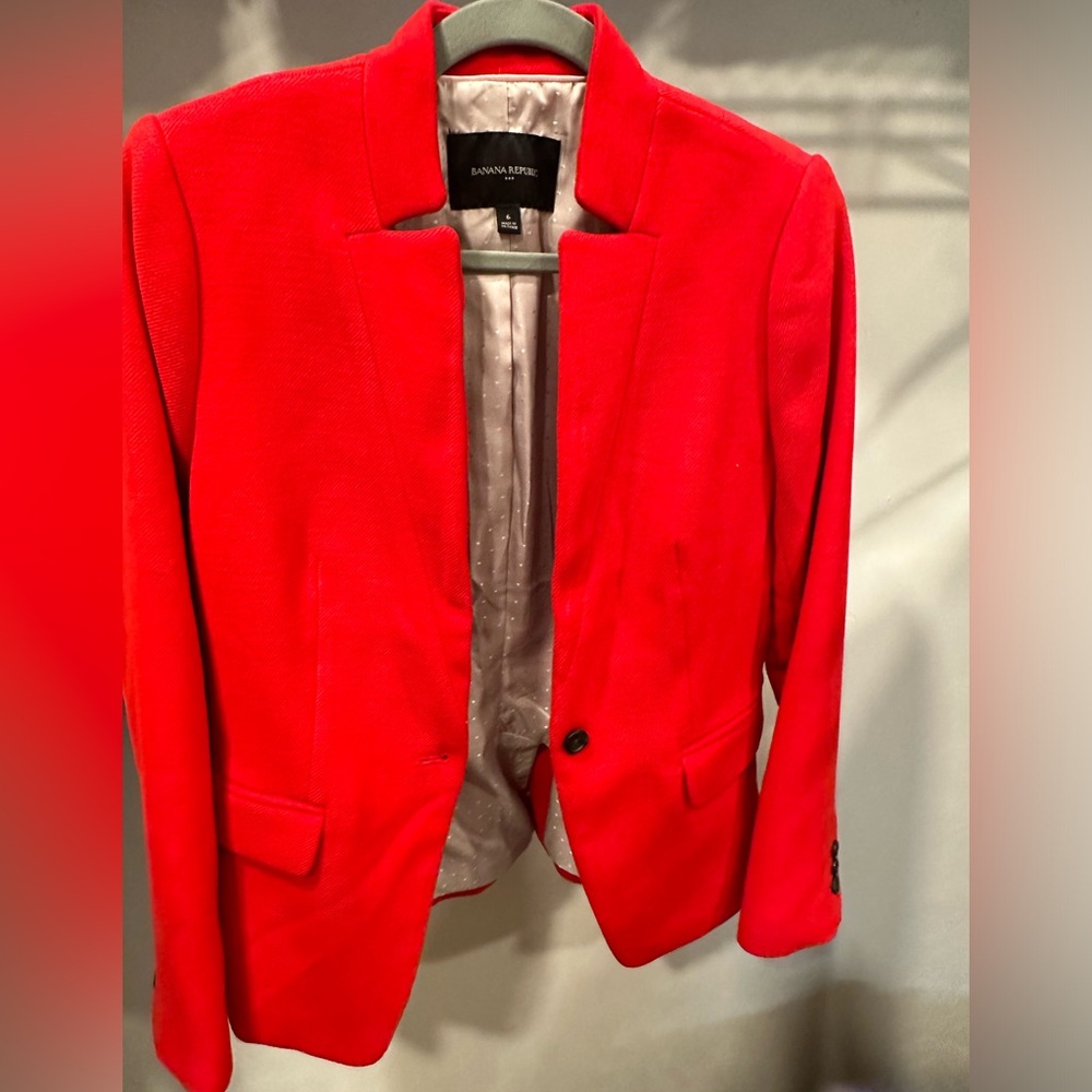 Bright red blazer